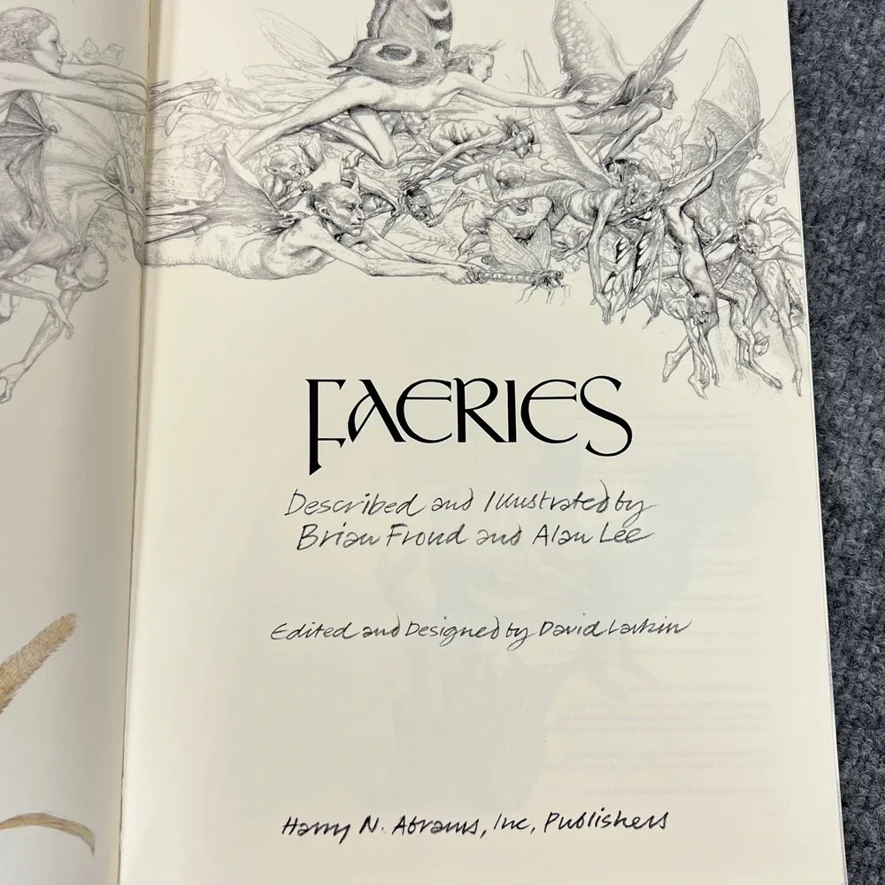 Harry N. Abrams Faeries Paper Back Book 1978 Brian Froud Alan Lee Fantasy Art